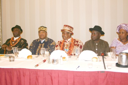 Cross section of the High Table - Listening to the keynote address